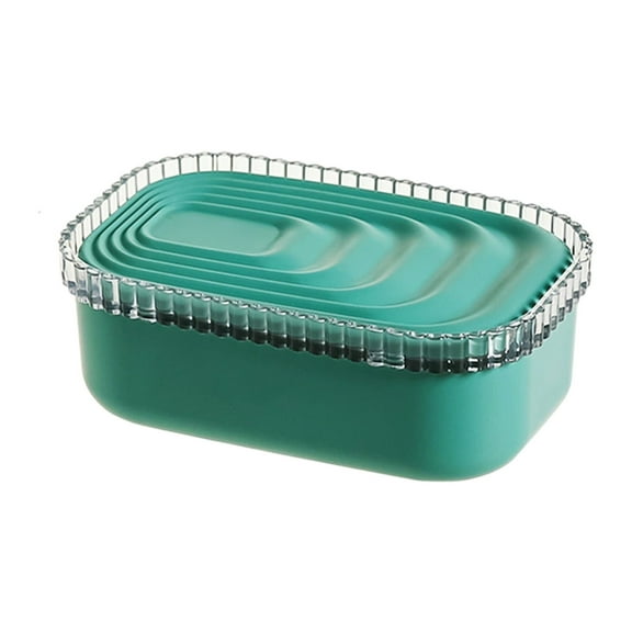 Topukaiba Factory Direct Bathroom Household With Lid Connected Draining Soap Box Soap European Printing Soap Box Blue