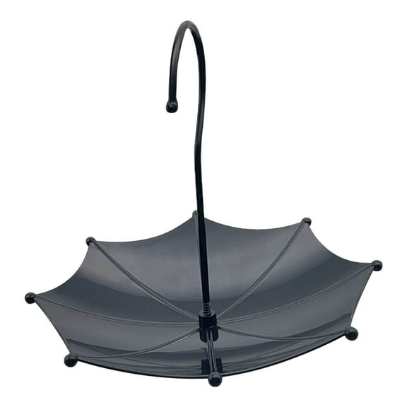 Topukaiba Hangable Feeder Umbrella-Shaped Outdoor Feeder Water Bowl Pendant For Hummingbirds Garden Decoration And Birds Attractor Black Free Size