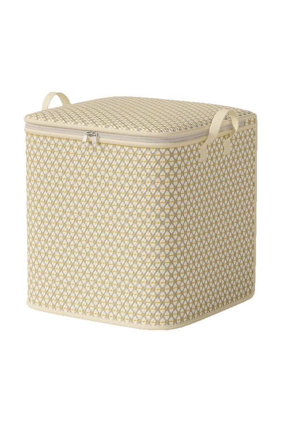 Heavy Duty Storage With Reinforced Handles Extra Large Storage Bags For Clothes Tote Bag Thickened Double Zipper For Space Saving Travel Beige S