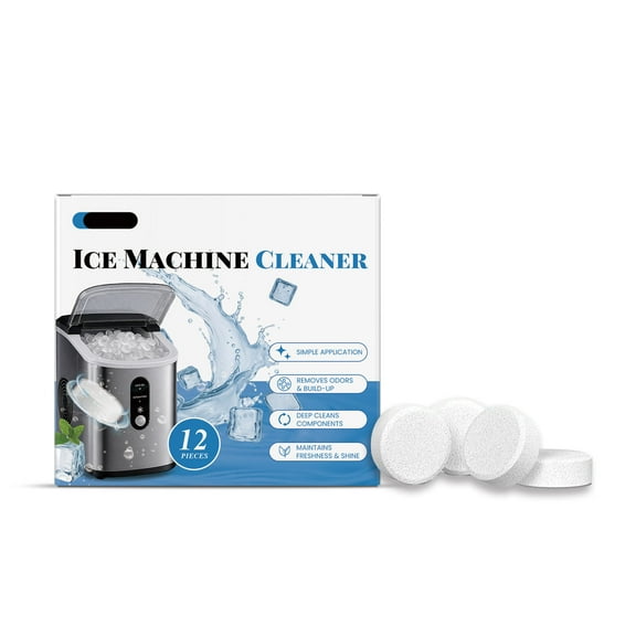 Topukaiba High-Efficiency Ice Maker Cleaning Tablets Scale And Odor Extend The Service Life Of The Ice Maker And Ensure The Tasting Ice Cubes Blue Free Size
