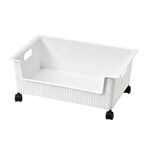 Topukaiba Multi Functional Rolling Storage Box Under Desk Organizer With Wheels Mobile Desk Under Shelf Storage Rack Sorting Bin For Stationery And Sundries White Free Size