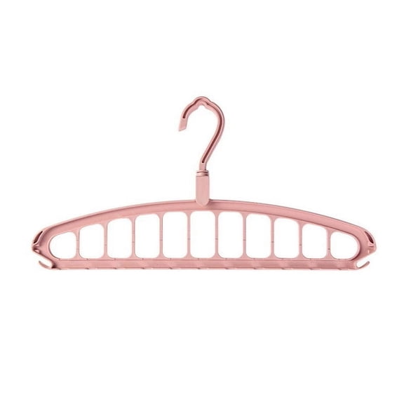 Topukaiba Multifunctional 11-Hole Hanger, Space-Saving Clothes Drying Rack & Organization Hook for Laundry, Closet & Home Storage, Multi-Use,pink,16in