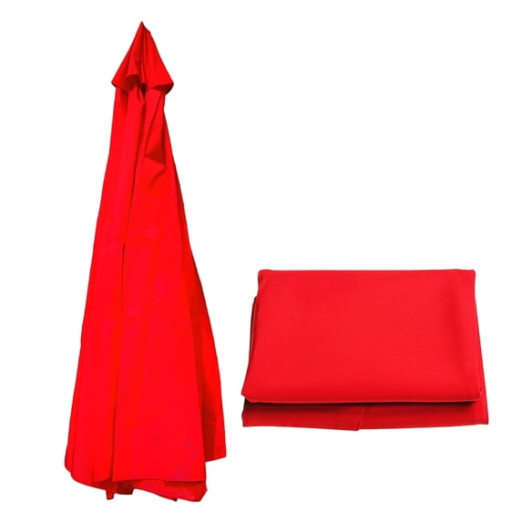 Topukaiba Patio Umbrella Replacement Canopy, 130" Waterproof Polyester for 8-Rib Market Table Umbrella, Fade-Protection Replacement Covers Market Patio Umbrella Canopy Cover,Red,130in