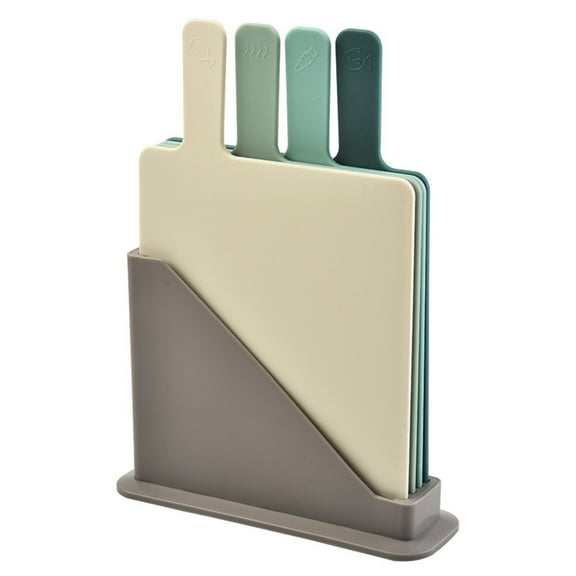 Topukaiba Plastic Cutting Board 4 Piece Set Household 4 Color Food Classification Cutting Board Kitchen Multifunctional Cutting Board Multicolor Free Size