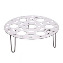 Topukaiba Round Serving Tray Eggs Steaming Rack The Height Of Steaming Rack Can Be Adjusted. Stainless Steel Eggs Steaming Rack Silver Free Size