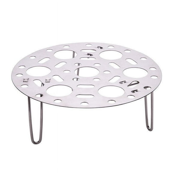 Topukaiba Round Serving Tray Eggs Steaming Rack The Height Of Steaming Rack Can Be Adjusted. Stainless Steel Eggs Steaming Rack Silver Free Size