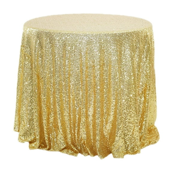 Topukaiba Round Tablecloth Glitter Wedding Glitter For Wedding Parties 47X47 Inches In A Variety Of Colors Gold