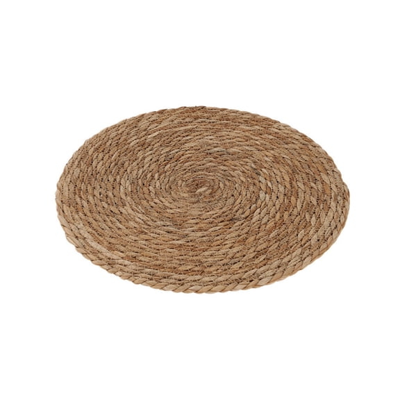 Topukaiba Round Woven Placemats, Heat Resistant Trivets Table Mats for Dining Table Kitchen and Outdoor Patio, Handwoven Straw Rattan Wicker Coasters Farmhouse Decor,11.8",Brown