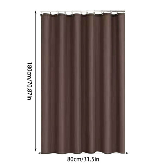Topukaiba 80X180Cm Bath Curtain Plain Color Bathroom Waterproof Thickened Polyester Bathroom Partition Curtain Door Curtain Coffee