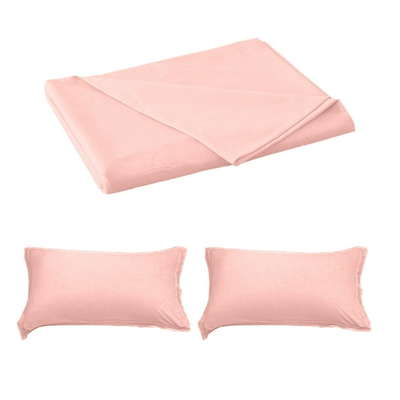 Topukaiba Solid Color Ease Friendly Washable Sheets A Pair Of Pillowcases Pink