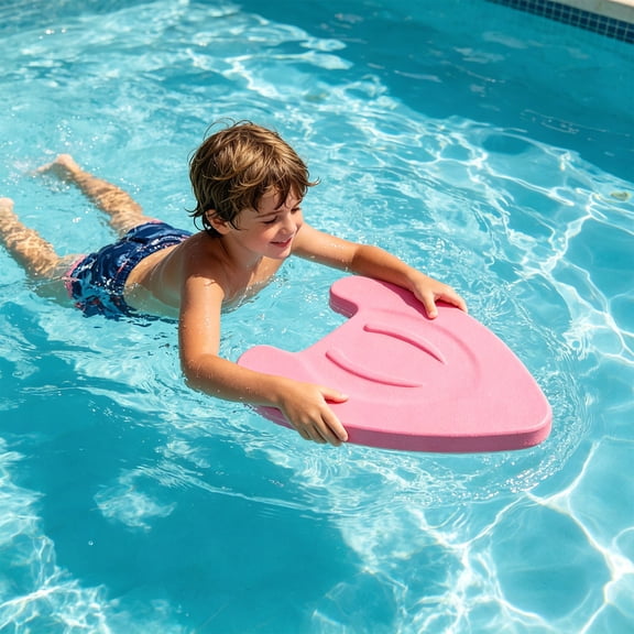 Topukaiba Sports Swim Board, Swimming Kick Board, Pool Training Swimming Aid, Lightweight Floating Board Suitable For Swim Learning, Exercise, Fitness Pink 15.3X7.8In