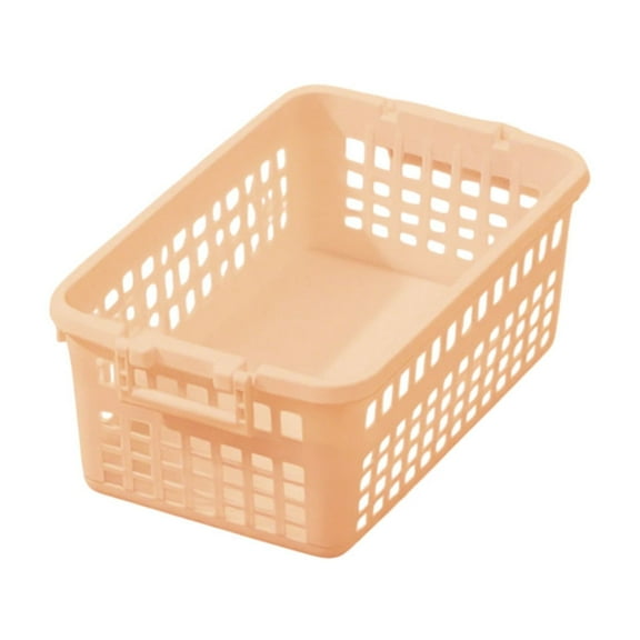 Topukaiba Sundry Storage Box Plastic Basket Home Cabinet Storage Basket Snacks Toys Large Storage Storage Boxes Basket Pink Free Size