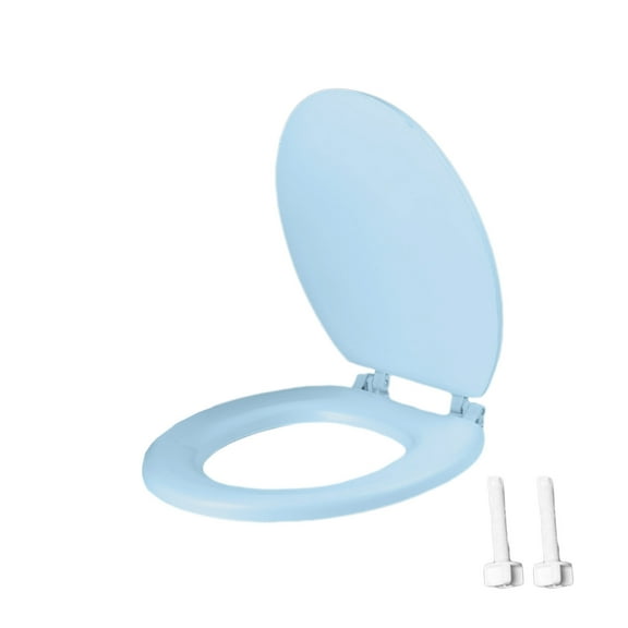 Topukaiba Toilet Seat Durables Round Toilet Seat Soft With Release And Attach Plastic Toilet Seat With Soft Close Never Loosen Easy Install And Clean Blue