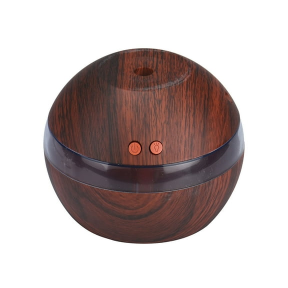 Topukaiba Usb Wood Grain Humidifier Round Humidifier Mini Humidifier,Aroma Aromatherapy Humidifier Brown
