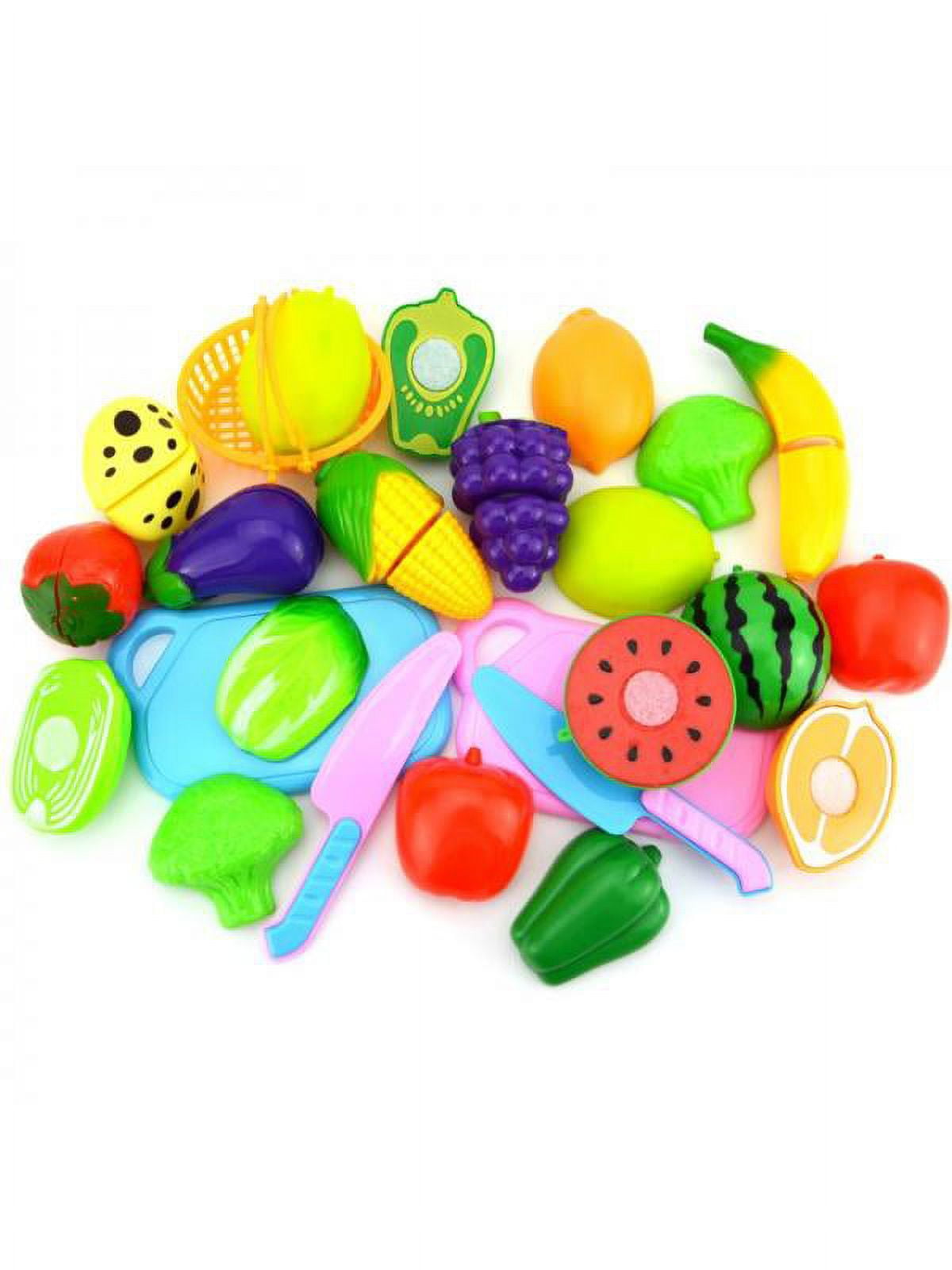 Topumt 4-18pcs Pretend Role Play Kitchen Fruit Vegetable Food Toy ...