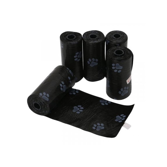 Topumt 5 Pcs Pet Printed Disposable Environment-Friendly Dog Poop Bags Great For All Waste