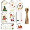 thumbnail image 1 of Topumt 50 Pack Christmas Paper Gift Tags, Pre-Punched Xmas Paper Tags for DIY Xmas Holiday Present Wrap Stamp and Label Package Name Card, 1 of 1