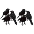 thumbnail image 1 of Topumt 6 Pack Halloween Black Feathered Crows, Halloween Fake Bird Decoration Halloween Ravens Decor Props, 1 of 6