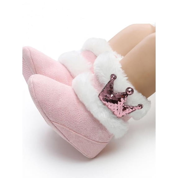 Topumt Baby Cozy Fleece Booties Premium Snow Boots Newborn Toddler Prewalker Winter Warm Crib Shoes