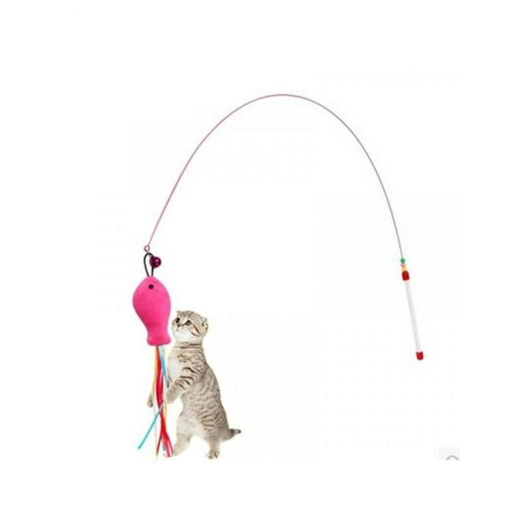 Fish on a hotsell stick cat toy