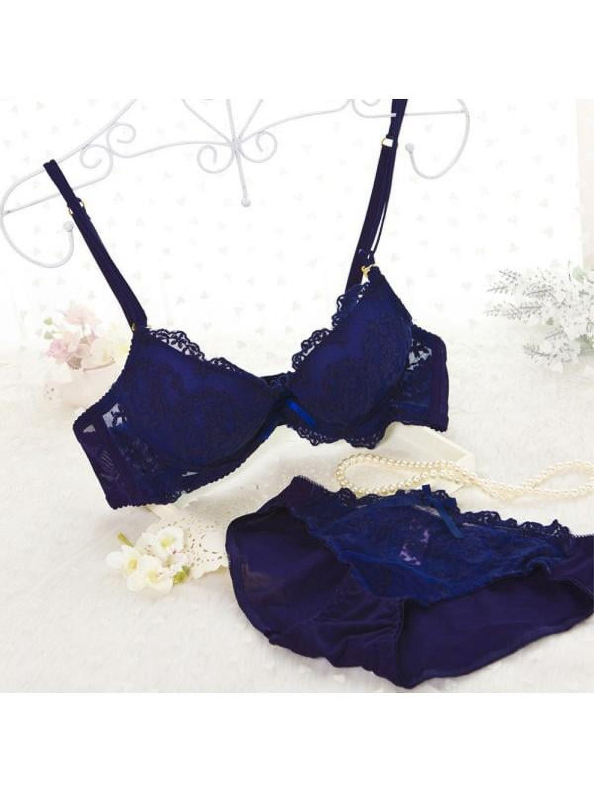 Little Lacy Padded Ladies Satin Navy Blue Panty Set at Rs 795/set