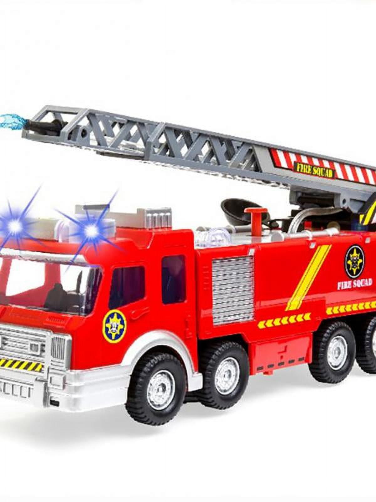 Topumt Fire Truck Toy w/Lights & Sounds,9 Car Fire Engine Truck w