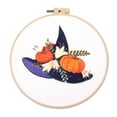 thumbnail image 1 of Topumt Halloween Embroidery Starter Kit with Instructions,Cross Stitch Kit for Adults Beginners,Including Embroidery Hoops,Embroidery Cloth with Halloween Pattern and Diy,Color Threads and Tools, 1 of 5