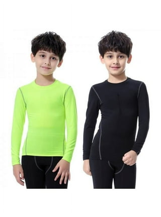 Youper Youth Boys & Girls Thermal Compression Shirt, Long Sleeve
