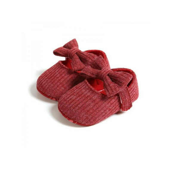 Topumt Newborn Baby Girl Cute Bow Sneakers Anti-Slip Soled Shoe First Walkers