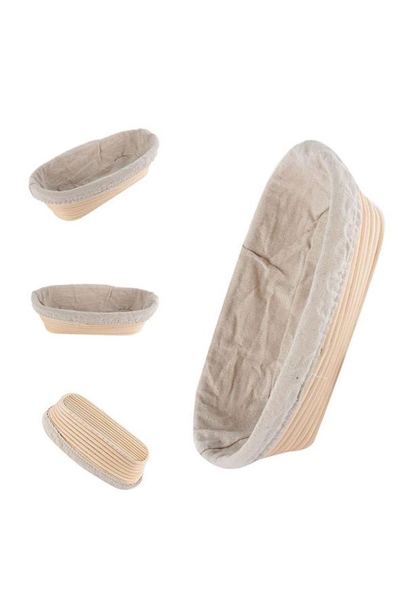Oval Bread Fermentation Dough Rising Proofing Rattan Basket 1PC