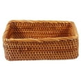 thumbnail image 1 of Topumt Rattan Storage Baskets Rectangle Woven Tray Wicker Fruit Baskets Food Serving Basket Holder Home Decor Organizer Basket Set for Shelves, 1 of 6
