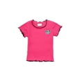 thumbnail image 1 of Topumt Summer Kids Girl Short Sleeve Top Casual Candy Color Embroidered T-shirt, 1 of 2