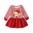 thumbnail image 1 of Topumt Toddler Baby Girls Elk Printed Long Sleeves Tutu Dress Christmas Outfit Winter Autumn Casual Wear, 1 of 7