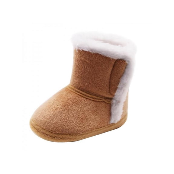 Topumt Winter Baby Girl Boy Warm Cotton Boots Newborn Non-slip Soft Sole Shoe