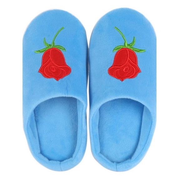 Topumt Women House Slipper Fuzzy Rose Plush Indoor Outdoor Anti-Skid Home Shoes