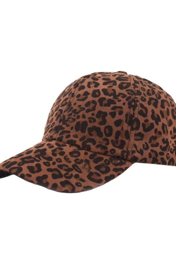 Women Men's Cotton Leopard Pattern Hat Ladies Winter Fleece Warm Baseball Cap for Girls