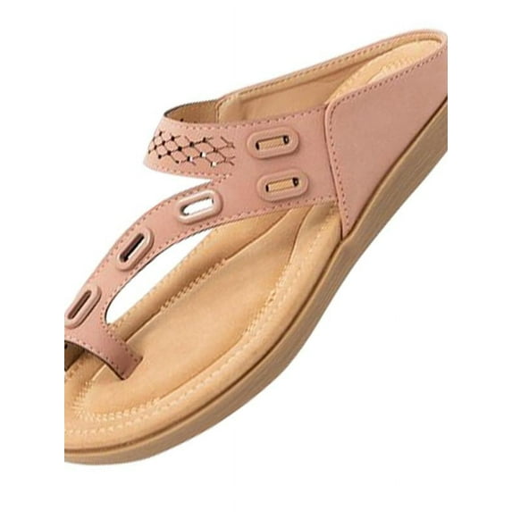 Topumt Womens Open Toe Slip On Flip Flop Sandals