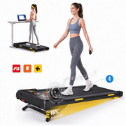Toputure Walking Pad Treadmill,15% Auto Incline, Bluetooth Speaker, RGB LED Display, APP & Magnetic Remote Control, for Home & Office Use