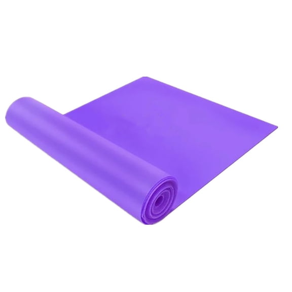 Topvent Elastic Yoga Pilates Stretch Resistance 1.5m Long Exercise Fitness Band Belt Purple