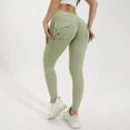 thumbnail image 1 of Topvent Women Pants Summer Butt Lifting Leggings With Pockets For Women Stretch Cargo Leggings High Waist Workout Running Pants AG L, 1 of 7