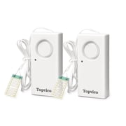 Topvico Water Leak Alarm for Basements, Heater Leak Detector, Sump Pump Overflow Sensor, 120dB Battery-Operated Flood Alarm, 2-Pack