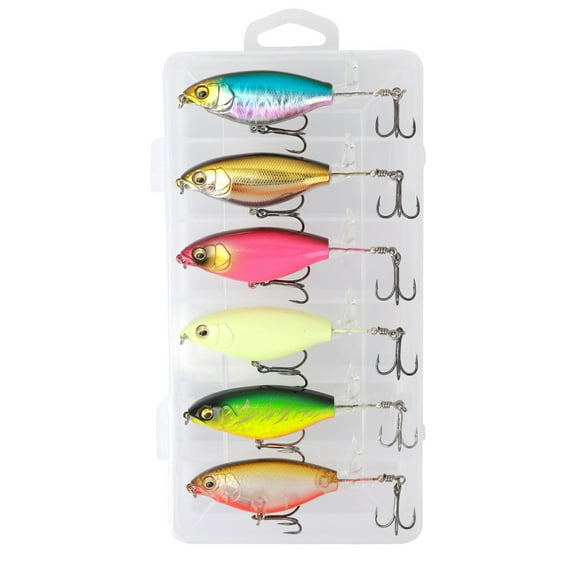 Topwater Fishing Lures Whopper Plopper - Bass Fishing Lure with 3D Eyes & Propeller Tail, Floating Bait for Freshwater/Saltwater (Bass, Pike, Walleye, Musky)