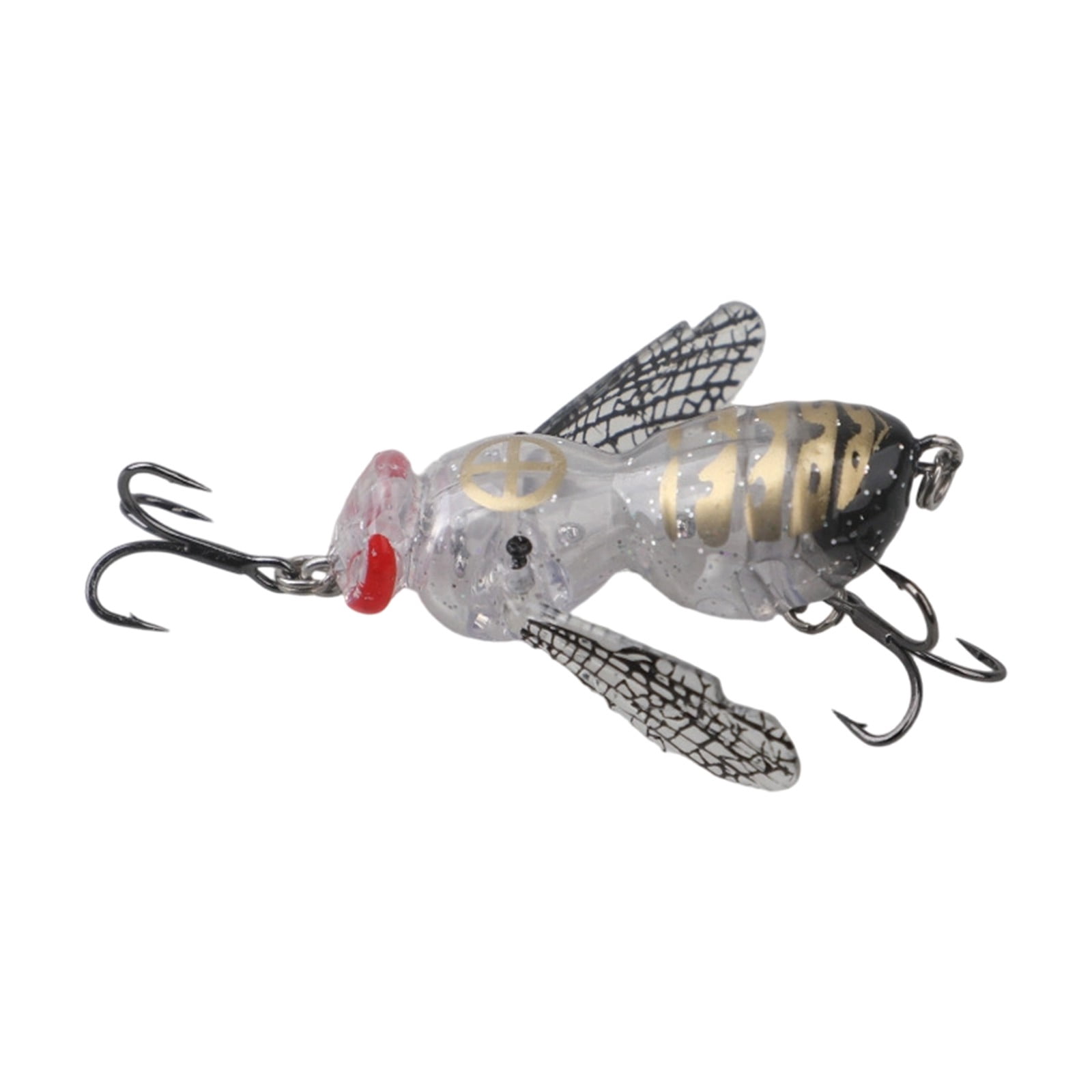 Topwater Floating Hard Lure With Treble Hooks Realistic Insect Bait For ...