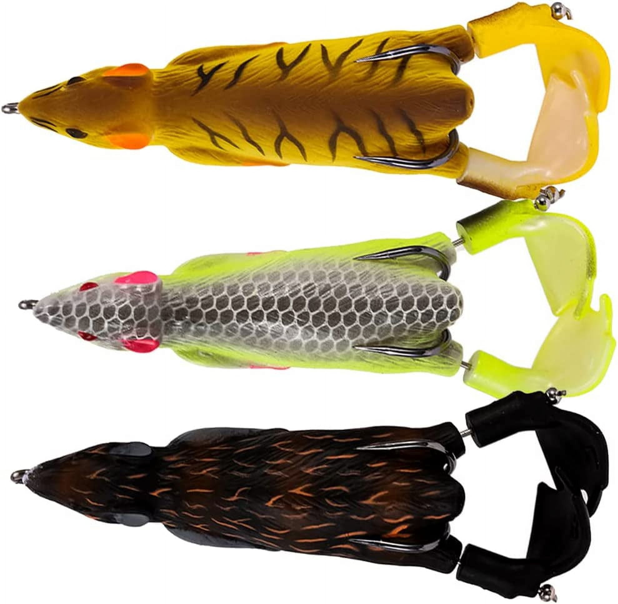 Topwater Frog Duck Fishing Lures for Bass Whopper Plopper Lures Kit