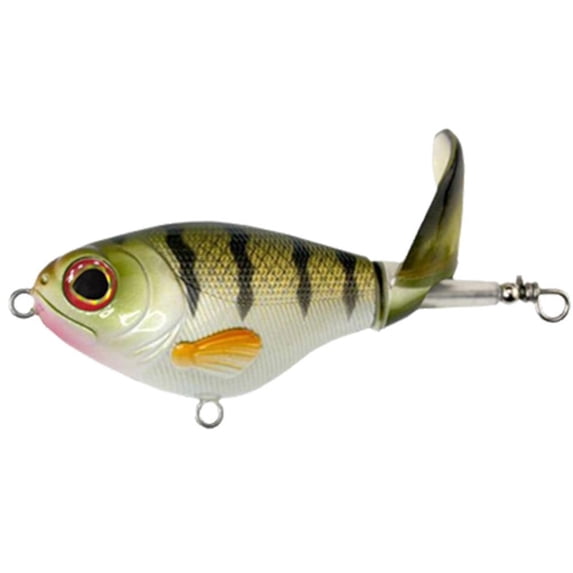 Topwater Popper Fishing Lure with Treble Hooks, 75mm 3 Inch, 17g, Plastic Hard Bait, 1 Count