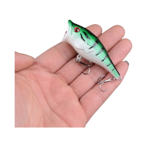 Topwater Popper Fishing Tackle Surface Splash Action Hard Fishing Plug for Bass Perch and Saltwater Species 2.6 Inches 0.35 oz