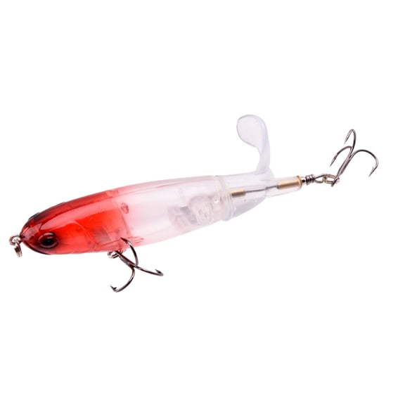 Topwater Propeller Tractor Fishing Lure, 15g 4inch Floating Pencil Popper Hard Bait, Surface Water Casting Lure for Bass Trout and Freshwater Predators