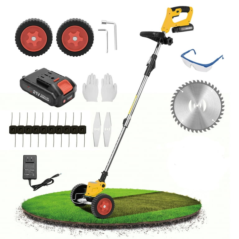 Topwire 3 in 1 Cordless Weed Eater Lawn Mower Edger 21V 2Ah Li Ion Battery for Yard Walmart