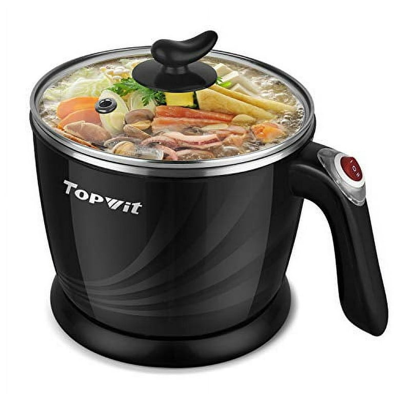 Topwit Electric Hot Pot Mini, Electric Cooker, Noodles Cooker