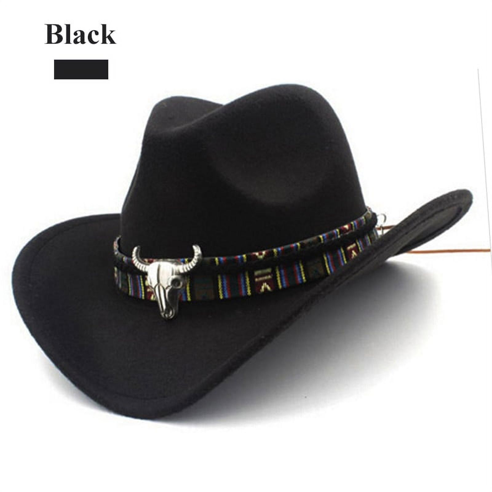Topwoner 2020New Ethnic Style Western Cowboy Hat Women's Wool Hat Jazz Hat Western Cowboy Hat - image 1 of 6